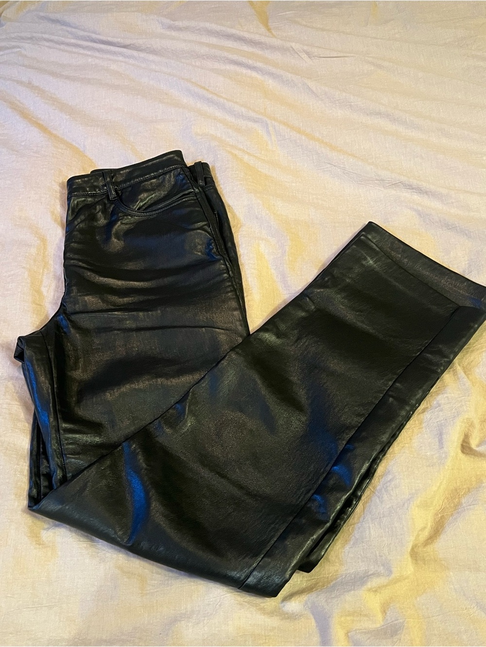 Wilfred Black Faux Leather Jeans